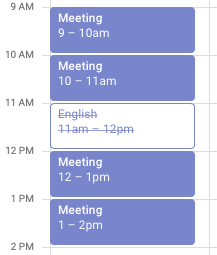 a busy schedule